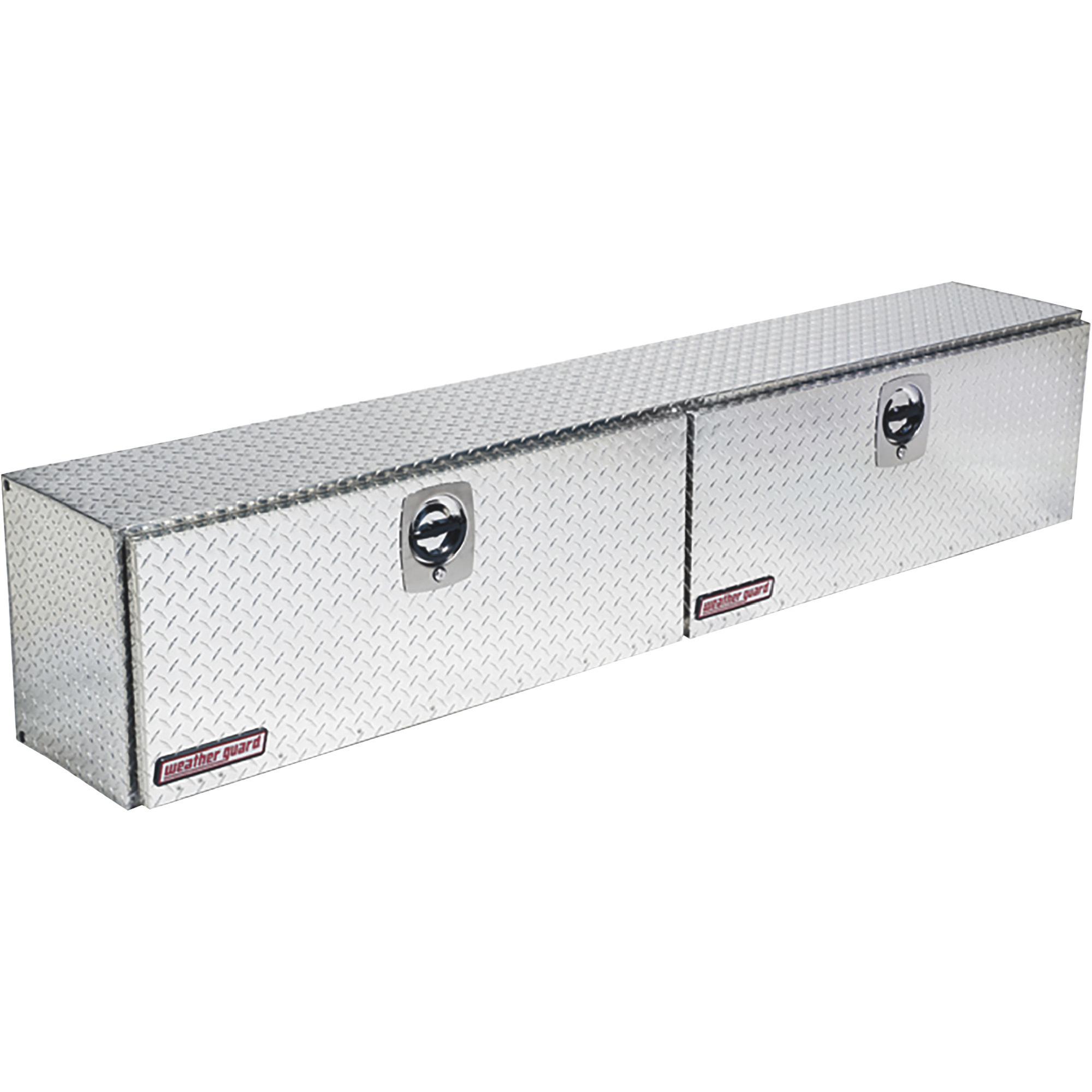 Weather Guard Hi-Side Truck Tool Box, Aluminum, Diamond Plate, 90.25in.L x 13.25in.W x 16in.H, Model# 390-0-02